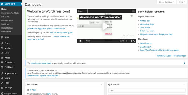 Wordpress.com-free blog-dashboard